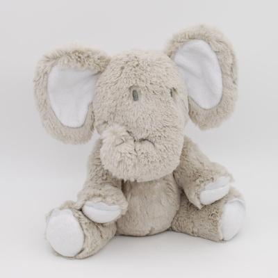 China Comfortable Light Gray Super Soft Plush Elephant Lovely Cozy Animals Accompany Elephant Toy for sale