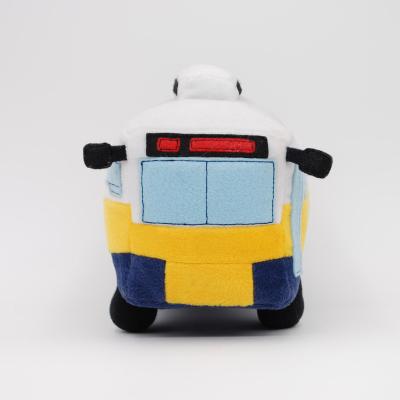 China ODM OEM ODM Plush Color Bright Color Dinner Bus Comfortable Soft Fabric Stuffed Educational Toy Bus for sale