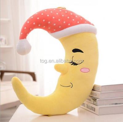 China Colorful HVAC OEM Sleep Bed Doll Plush Moon Pillow Cushion Cute Stuffed Moon for sale