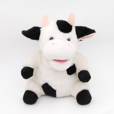 China OEM ODM Soft Plush Milk Cow Environmental Toy Soft Animal Baby Stuffed Dairy Cow Farm Soft Doll for sale