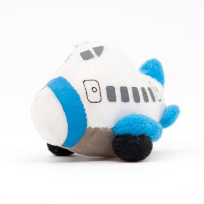 China Soft Toy Plush Cartoon Colorful Blue Airplane for sale