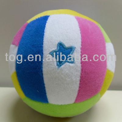 China Lovely Soft Colorful Plush Soft Colorful Baby Playing Ball Birthday Gift Stuffed Vivid Energey Soccer Ball for sale