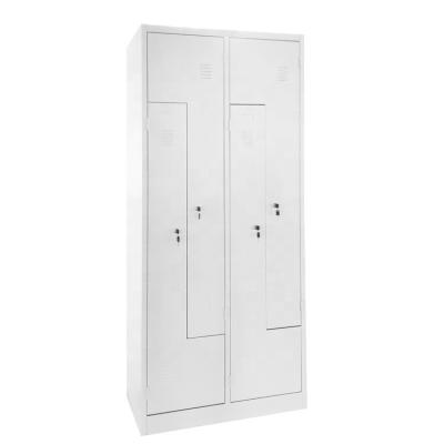 China office wardrobe 4 cheap steel doors steel metal with z doors LW-ZL-04 for sale