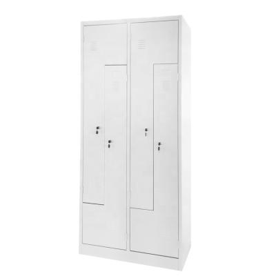 China Office Z shape door wardrobe 4 doors steel locker for factory LW-ZL-04 for sale