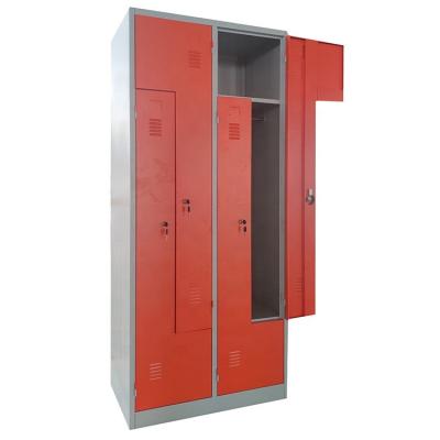 China High Quality Office Furniture 4 Doors Z Type Metal Locker For Clothes LW-ZL-04 for sale