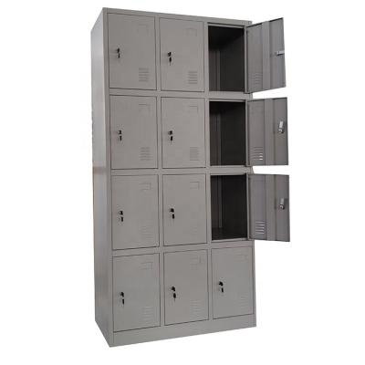 China Steel Staff Locker 12 Door Cabinet Luggage School Gym Employee Lockers For Sale LW-DL-12 for sale