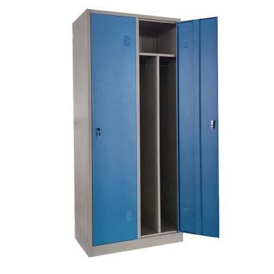 China Double Door Locker Employees Clean Locker With Steel Door Middle Clothing/Wardrobe Divider 2 Locker LW-DCL-02 for sale