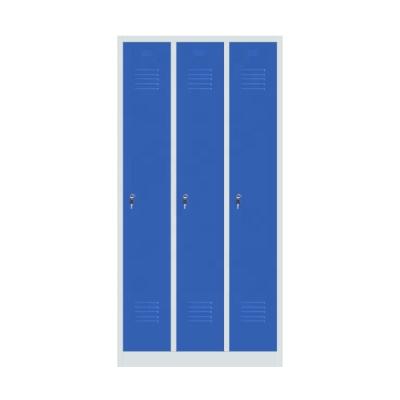 China Cheap 3 Door Metal Locker Small Metal Locker Wardrobe Storage Cabinet Steel Locker LW-DCL*03 for sale