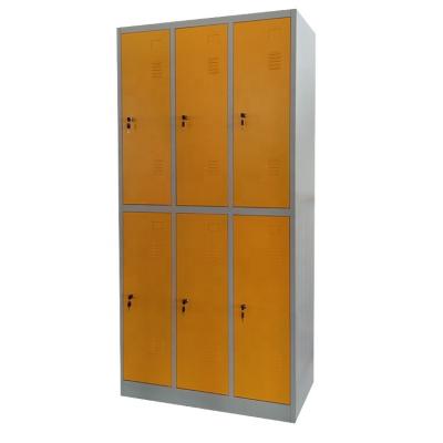 China Wholesale Metal Furniture 6 Door Storage Locker Employee Gym School Steel Lockers For Sale LW-DL-06 for sale