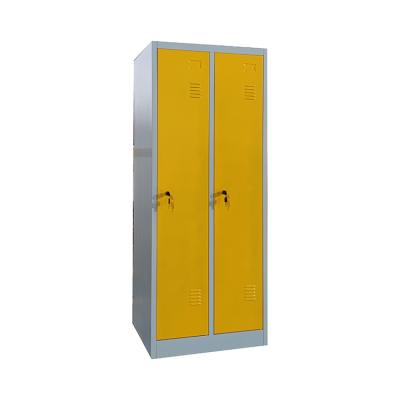 China Hot Selling Cheap 2 Door Storage Gym Lockers Cabinet Metal Staff Steel Locker For Sale LW-DL-02 for sale