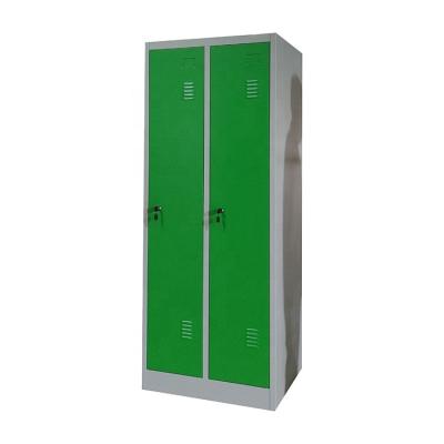 China Loker schrank locker room 2 door locker 1.8m height office caster two door steel locker locker LW-DL-02 for sale