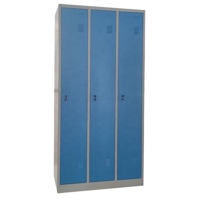 China Luoyang Locker Manufacturer Hot Sale 3 Door Gym Lockers Storage Wardrobe LW-DL-03 for sale