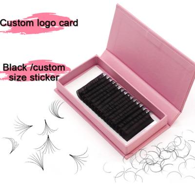 China Long Private Label Logo Eyelash Extension Professional Individual Volume Eyelash Extension Natural Custom Trays Supplies for sale