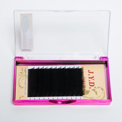 China Wholesale Natural Pbt Fiber Long Regular Volume Eyelash Extension Bulk Mink Individual Eyelash Trays Lash Extensions for sale