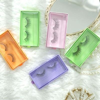 China Natural Wholesale Custom Long Wrapping Silk Lashes 8 Pairs 3d Mink Eyelashes 18MM Wholesale Fluffy False Eyelashes Lashbook for sale