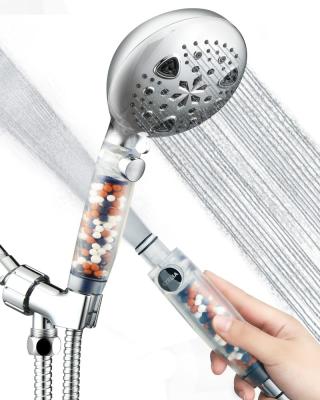 China Luxury Handheld Shower Head 9 Modes Filtered Shower Head for sale