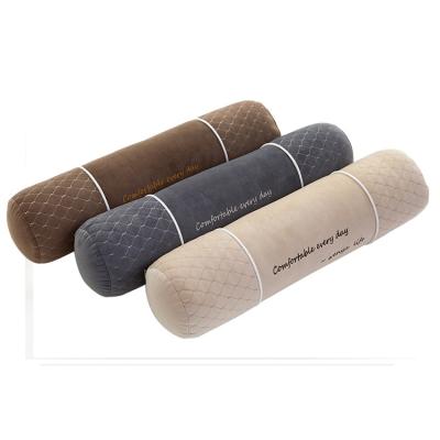 China Hotel Home Textile Bolster Cushion Burnout Velvet Oblong Yoga Bolster Rests Long Round Bolster Pillows for sale