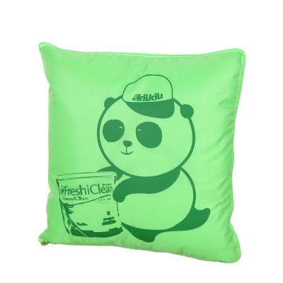 China Cheap Same Price PORTABLE Silkscreen Printing Foldable Functional 2 In 1 Travel Pillow Cover for sale