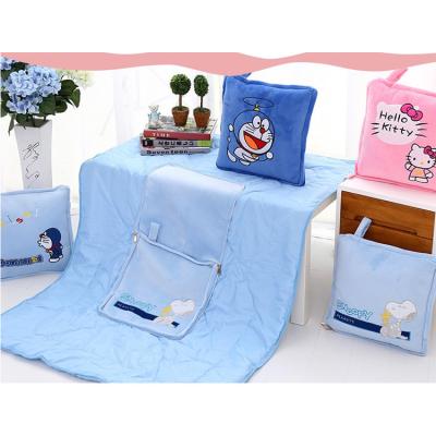 China Doraemon Travel 2021 Thermal Blanket PORTABLE Comfortable Car Body Down Blanket for sale