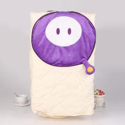 China PORTABLE Washable 2 in 1 Cushion Cover Plush Pillow Pet Blanket Cute Cartoon Baby Blanket for sale