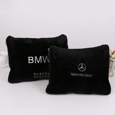 China Promotion of massage flannel fleece car ride pillow cover with a zipper cover pillow cover 2 in 1 pillow for sale