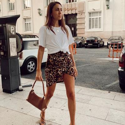 China MENGMUGE Breathable Leopard Print Clothes Lady Elegant Fitted Summer Sexy Casual Skirts Bodycon Skirt Women Clothing faldas for sale