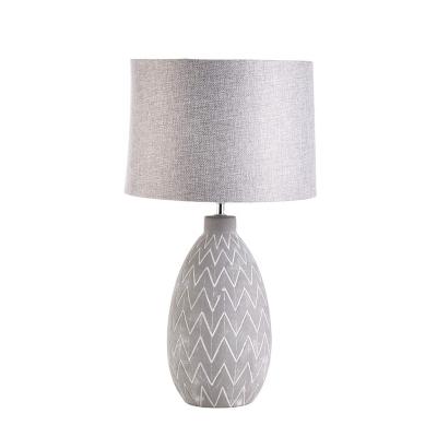 China Modern antique gray ceramic table light and creative art bedroom bedside table lamp for sale