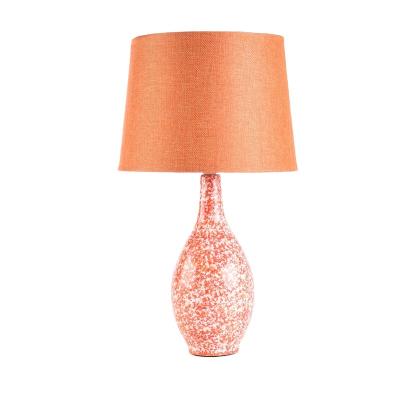 China New design modern orange pattern ceramic table lamp for living room decoration for sale