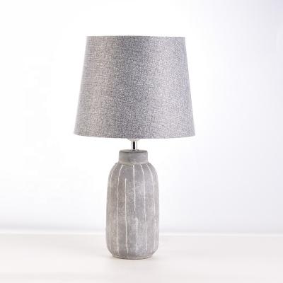 China Modern hot sale gray ceramic table lamp with white chandelier line, living room ceramic home decoration for sale