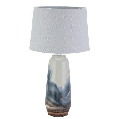 China New Arrival Modern Chinese Ceramic Hand Painting Living Room Decorative Table Lamp for sale