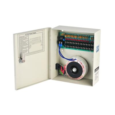 China AC24V CCTV Power Distribution Box Input AC110V OR 220V/10A 18 Channel Power Supply Box CP2418-10A for sale