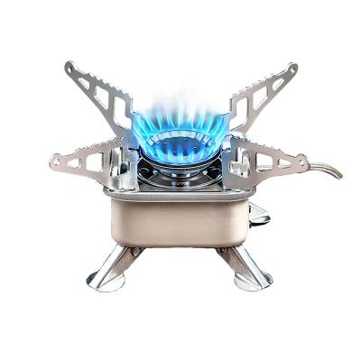 China Lightweight Hot outdoor folding portable camping carabiners gas stove cooking water boiling tea picnic gas stove for sale