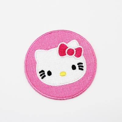 China Viable Cartoon Animal Embroidery Logo Sticker Fashion Custom Clothes Patches Custom Logo Iron On Apparel Embroidery Patch for sale