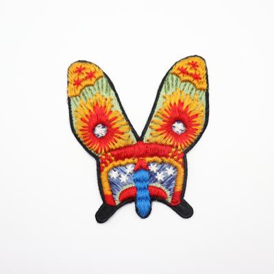 China Customized Viable High Quality Applique Butterfly Logo Embroidery Design Patch Ladies Dress for sale