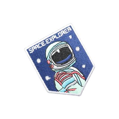 China Viable Custom Space Explorer Embroidered Epaulettes Hot Selling Embroidered Apparel Badges for sale