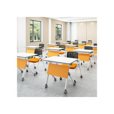 China Foldable Good Quality Office Room Movable Training Table Folding Training Table for sale