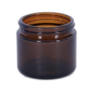 China Home Decoration High Quality 2oz Round Amber Glass Candle Jar Holder With Screw Lid for sale