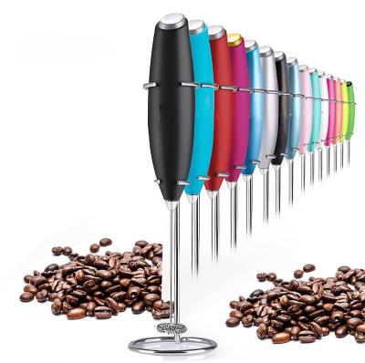 China Mini Electronic Milk Frother Whisk Cartoon Coffee Blender Gift Viable White Instant Milk Frother Handheld Foam Make for sale