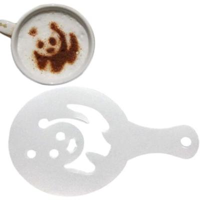 China 16 Pcs Cappuccino Coffee Bartender Stencils Template Strew Viable Pad Cloth Spray for sale