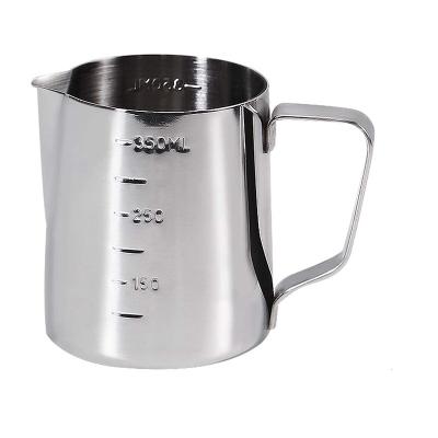 China 350ml Luxury 304 Stainless Steel Foaming Pitcher Milk Cup Pitcher Viable Latte Art Jug For Coffee for sale