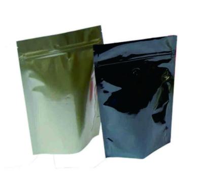 China Unique Food Packaging Foil Gusseted Coffee Bags , Matte Black Stand Up Pouch for sale