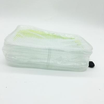 China Bolsos cosméticos Zippered plástico transparente, bolsos de empaquetado ambientales del Pvc en venta