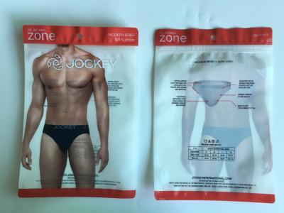 China Small Clear Plastic Wrapping Bags , Ladies Underwear Packaging Clothes Plastic Bags for sale