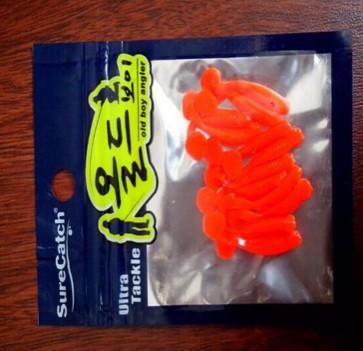 China Plastic Worm Binder Fishing Lure Pouches Zip Lock Style Custom Design for sale