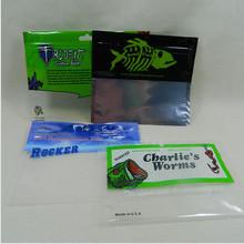 China Glossy Finish Fishing Lure Pouches Foil Ziplock Bags Environmental Protection for sale