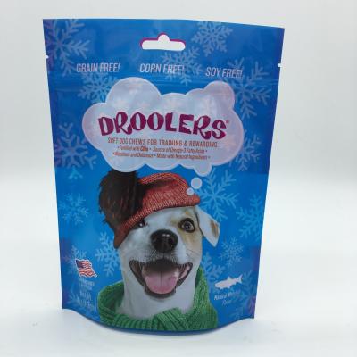 China Pet Treat Packaging Dog Food Pouches , Dog Food Blue Bag Various Material for sale