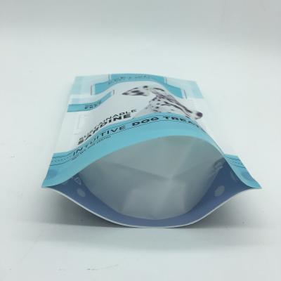 China Resealable Hondevoer Blauwe Zak, 110 Microndikte 50 Pondzak Hondevoer Te koop