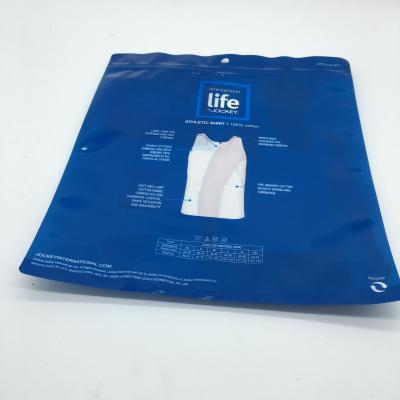 China Eco Friendly Clothing Packaging Bags Foil Stand Up Zip Pouch For Retail for sale