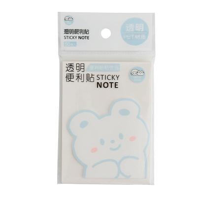 China Transparent Waterproof Memo Pad 50 Sheets PET Sticky Memo Pad for sale