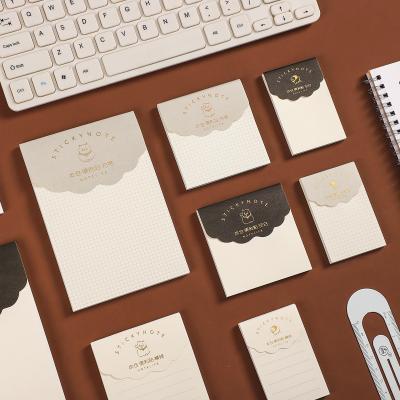 China Horizontal Line Square Blank Note Student Study Memo Pad School Sticky Notepads 60 Sheets Simplicity Basic Office Supplies for sale